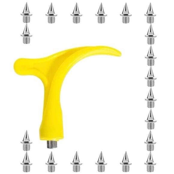 Track Spikes 1/4 in 22 Steel Replacements Wrench Sports Running Track Shoe C3 - Picture 1 of 7